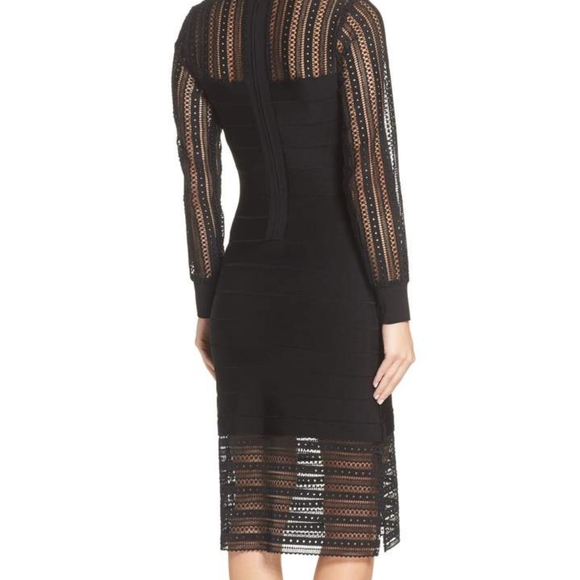 French Connection black Vivian bodycon knit spotlight dress - Picture 2 of 4